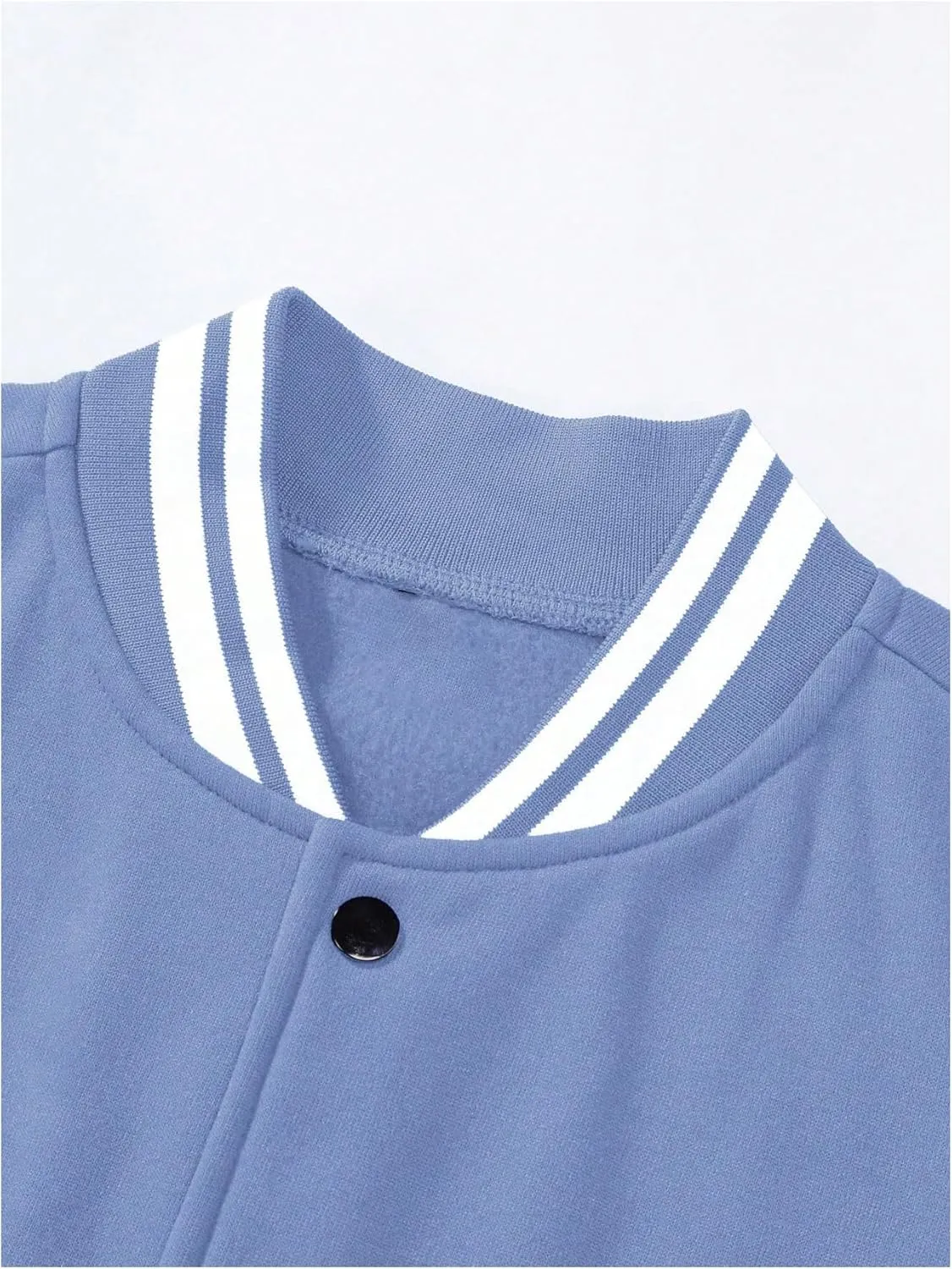 SOLY HUX Men's Color Block Letter Print Varsity Jacket Long Sleeve Baseball Jacket Bomber Coat