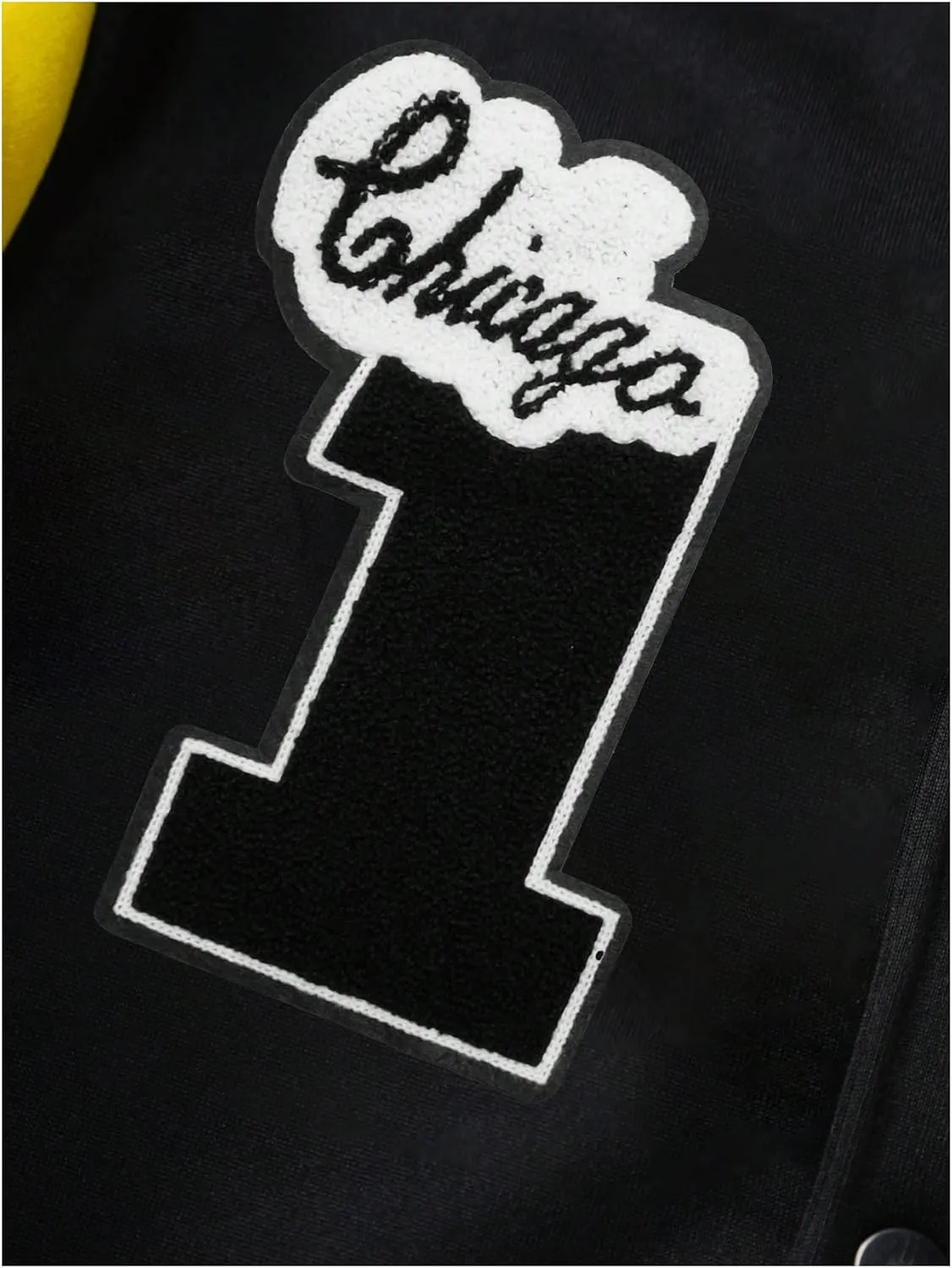 SOLY HUX Men's Color Block Letter Print Varsity Jacket Long Sleeve Baseball Jacket Bomber Coat