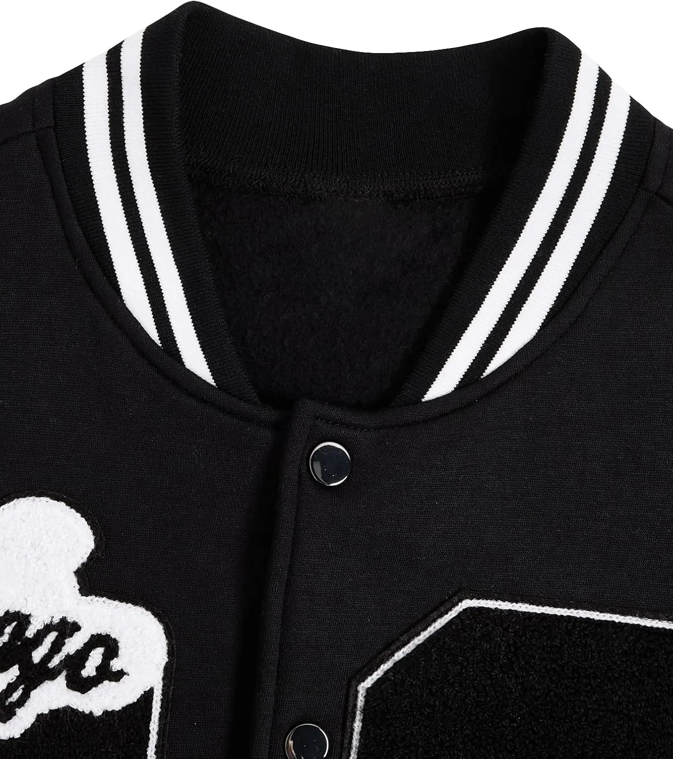 SOLY HUX Men's Color Block Letter Print Varsity Jacket Long Sleeve Baseball Jacket Bomber Coat