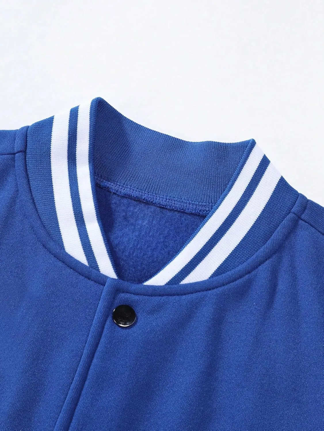 SOLY HUX Men's Color Block Letter Print Varsity Jacket Long Sleeve Baseball Jacket Bomber Coat