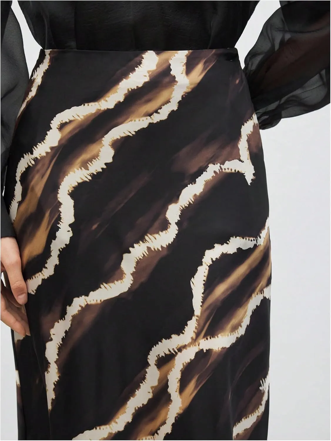SOLY HUX Skirts for Women Printed High Waisted Casual Flowy Long Skirt