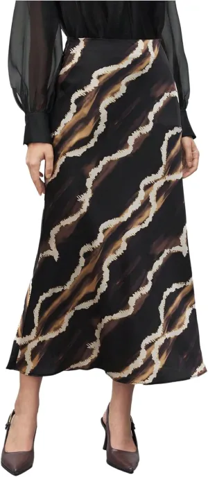 SOLY HUX Skirts for Women Printed High Waisted Casual Flowy Long Skirt