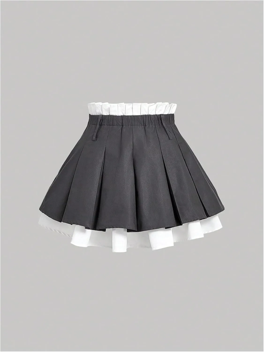 SOLY HUX Women's Mini Skirt Pleated High Waisted Layered A Line Color Block Casual Skirts