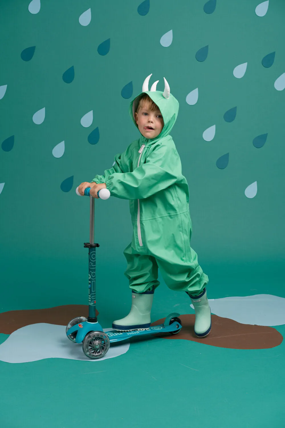 Spike the Dinosaur - Kids Puddle Suit