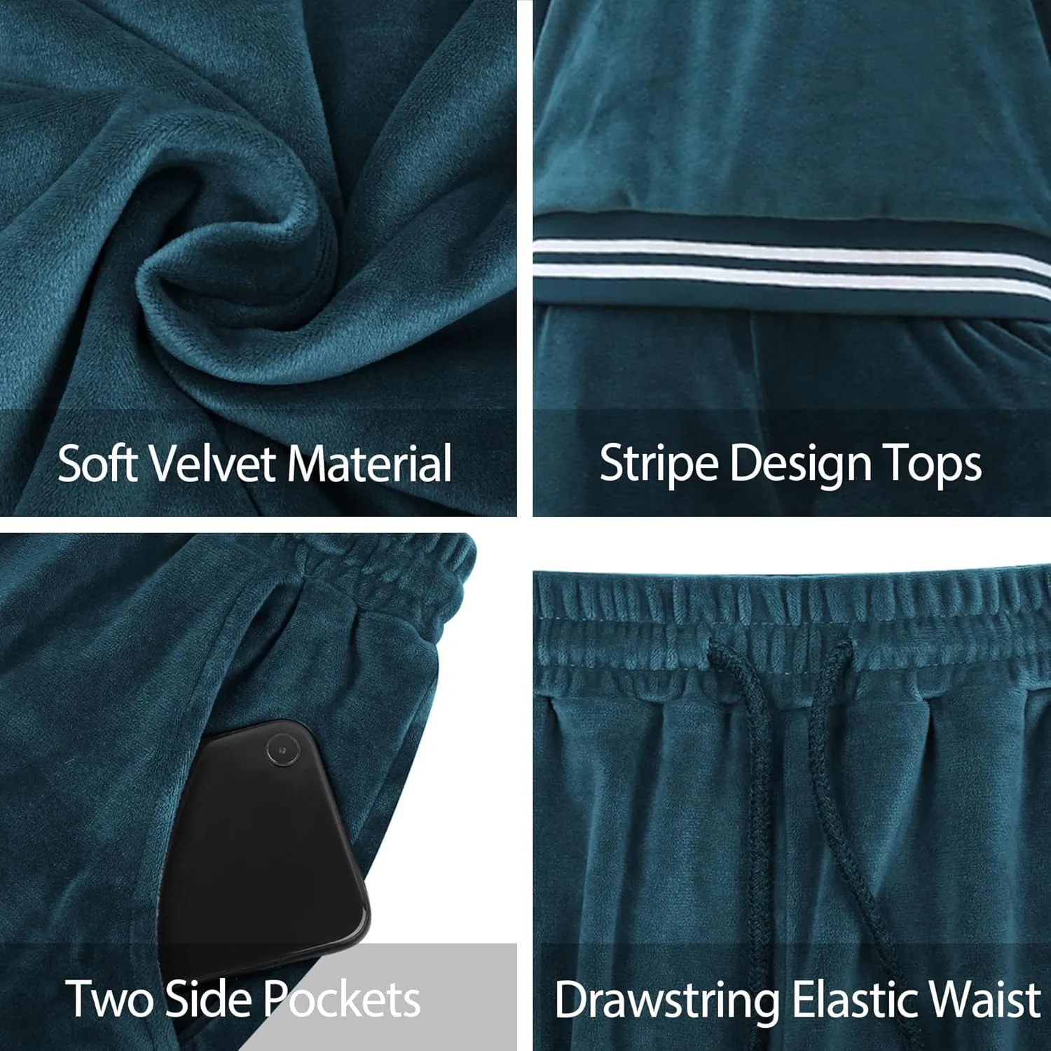 Totatuit Women's Sweatsuit Set Velour Long Sleeve and Pants Sport Sweat Suits 2 Piece Tracksuits Outfits with Pocket S-XXL
