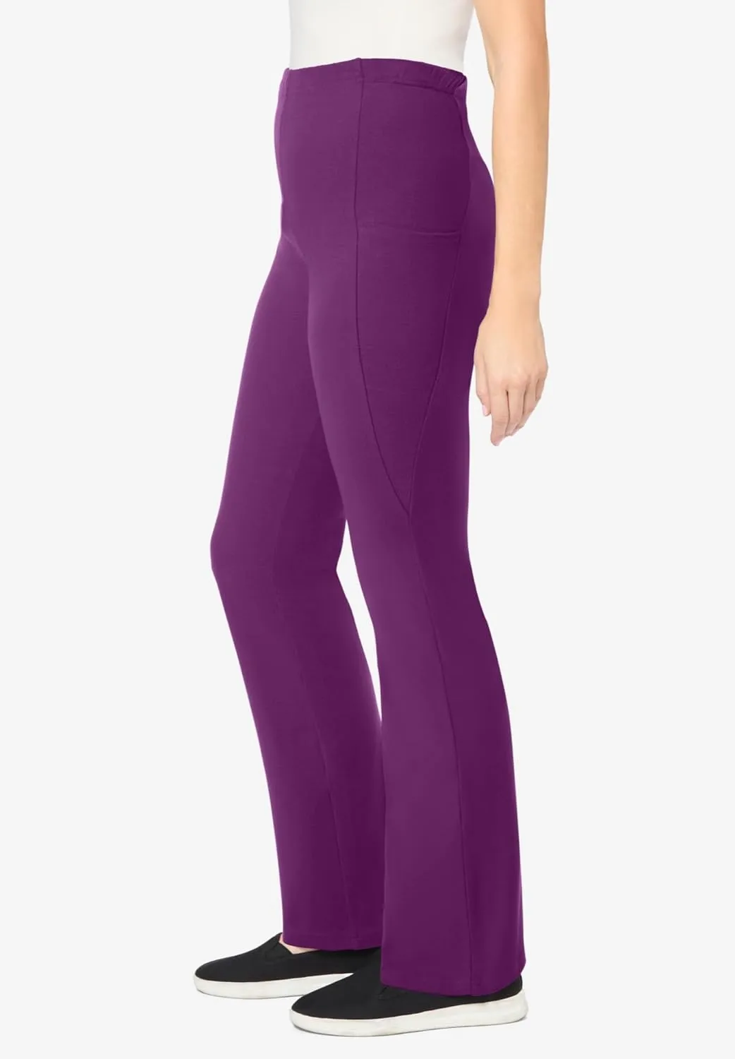 Woman Within Plus Size Pocket Bootcut Legging