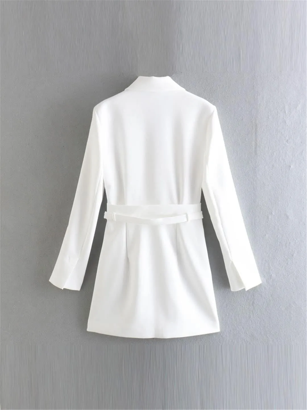 Women Casual Blazer Dress Slim Notched Full Sleeve Female Office Mini Dresses