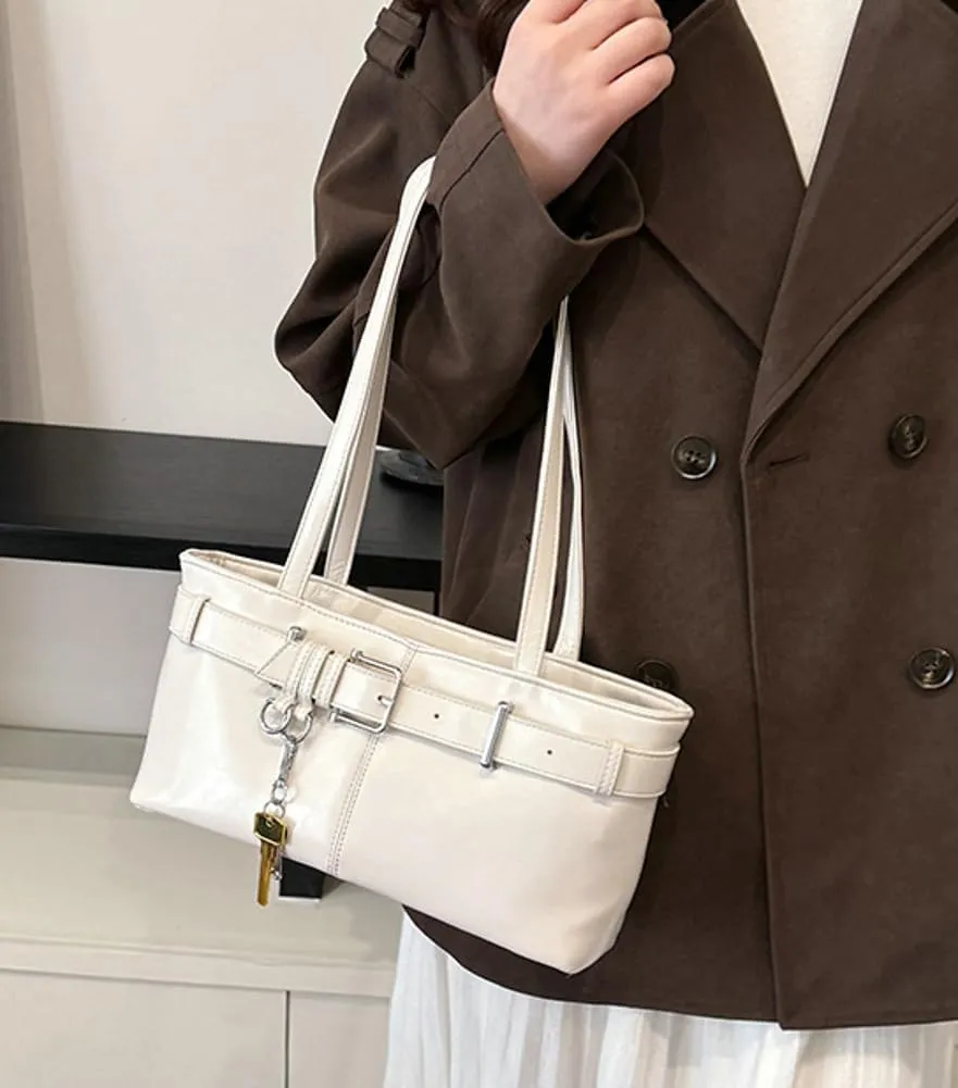 Women PU Leather Underarm Purse Y2K Hobo Clutch Small Trendy Shoulder Bag Solid Tote Handbag
