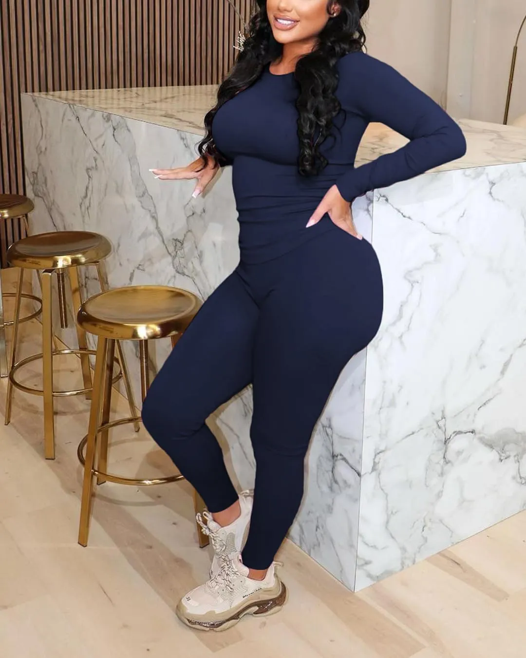 Women's 2 Piece Outfits Track Suits Long Sleeve Top Jogger Legging Pants Workout Sets for women