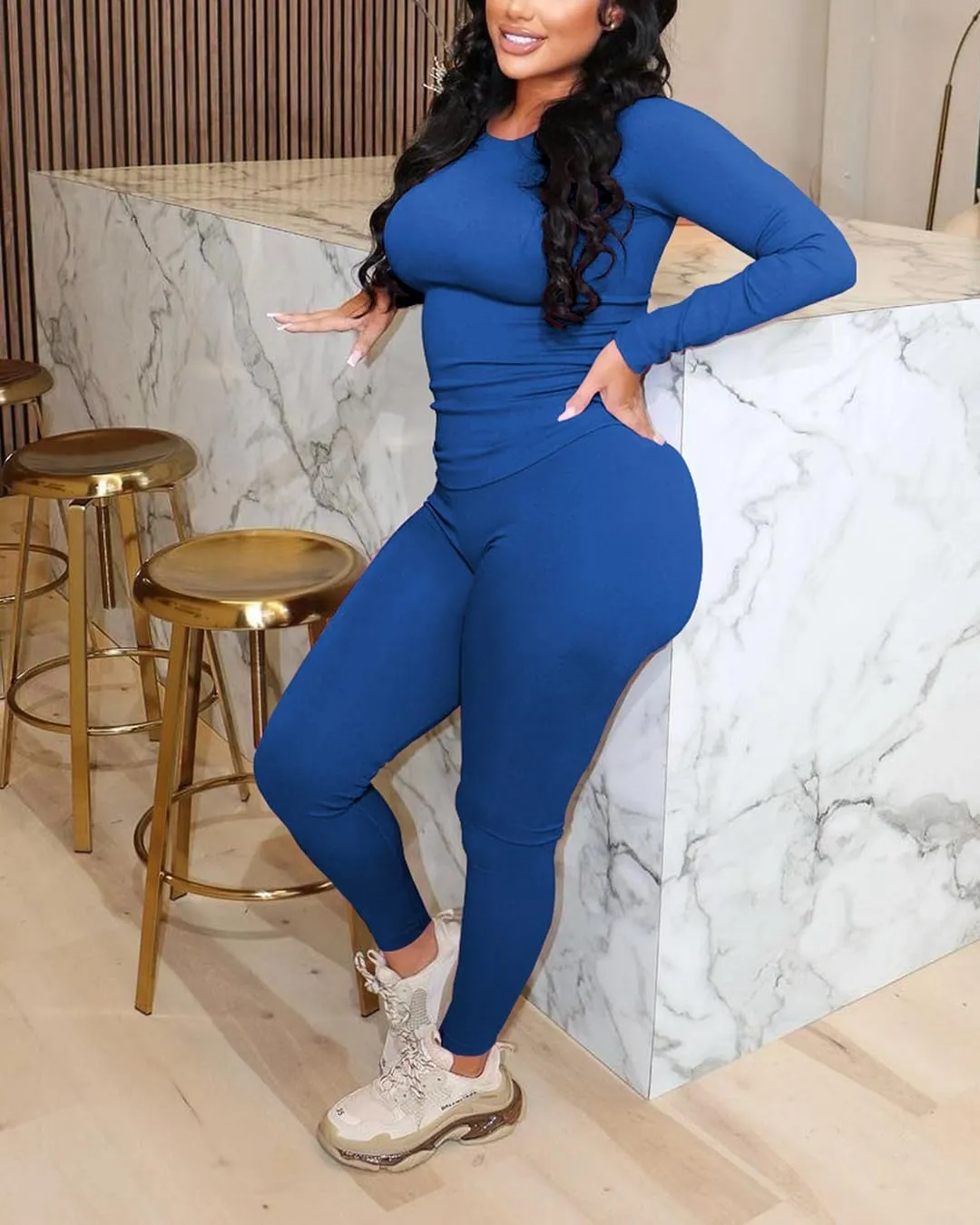 Women's 2 Piece Outfits Track Suits Long Sleeve Top Jogger Legging Pants Workout Sets for women