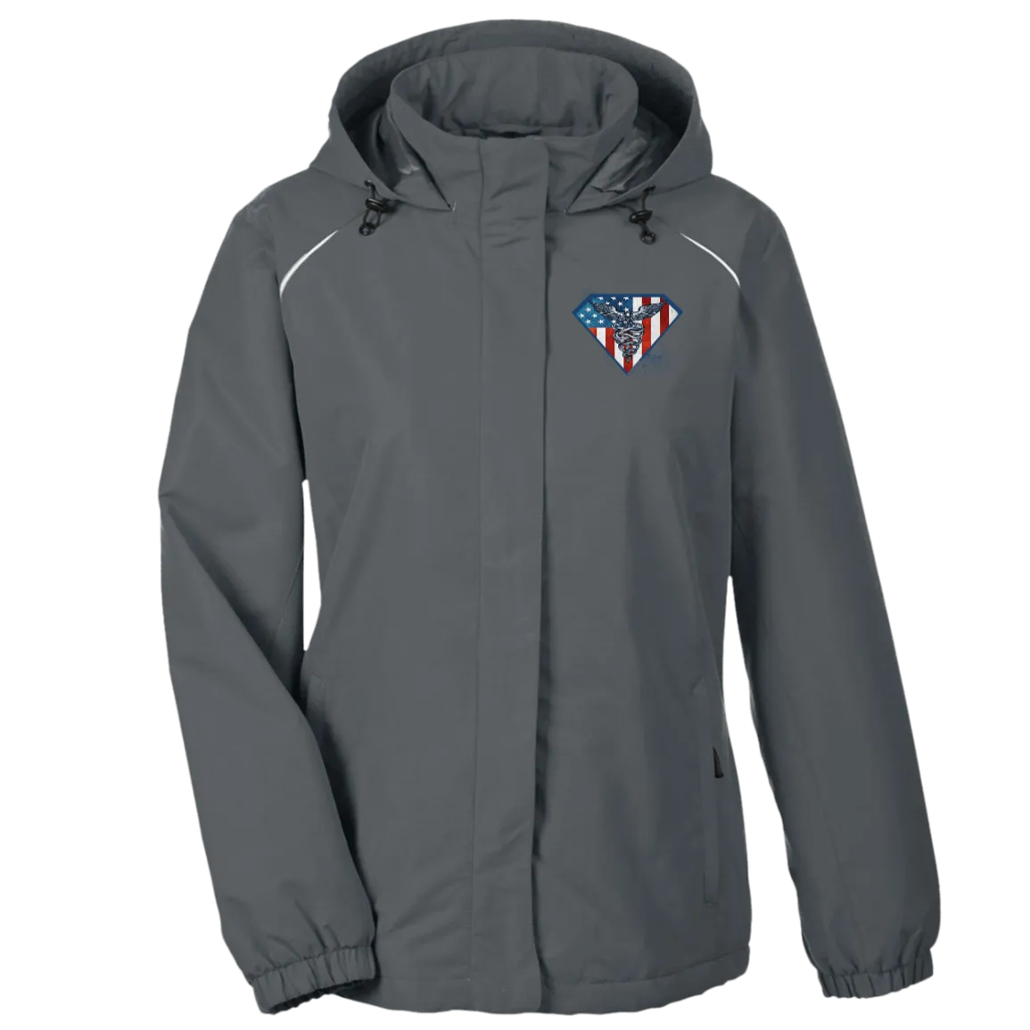 Women's Nurse RN LPN Fleece-lined Windbreaker Jacket