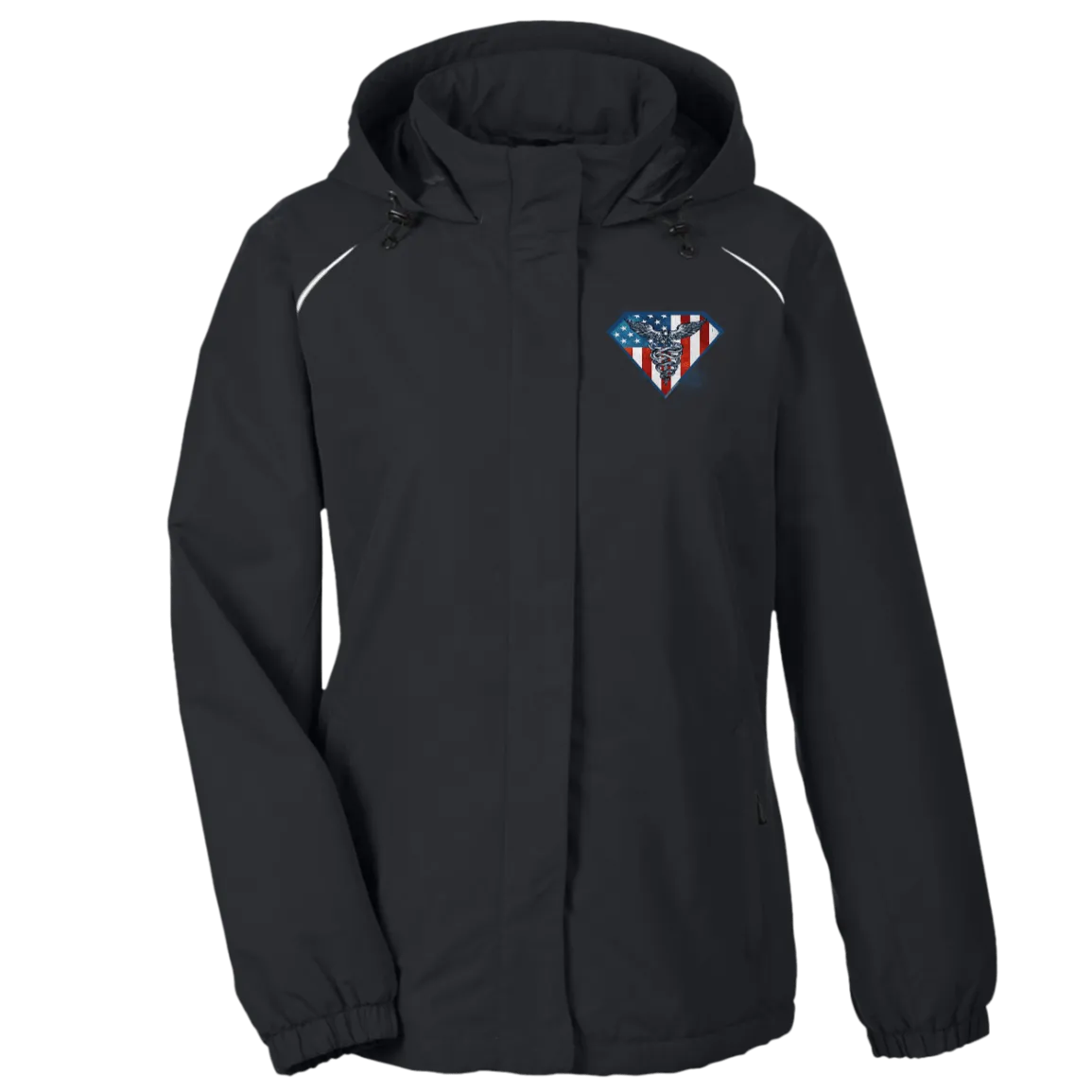 Women's Nurse RN LPN Fleece-lined Windbreaker Jacket