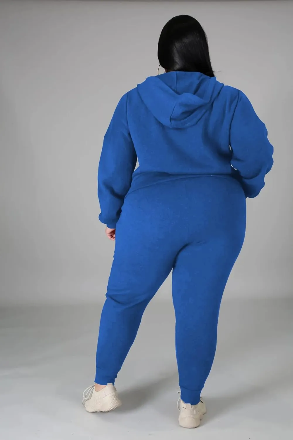Women's Plus Size Two Piece Outfits Sweatsuits Sets Long Sleeve Loungewear Tracksuit Sets