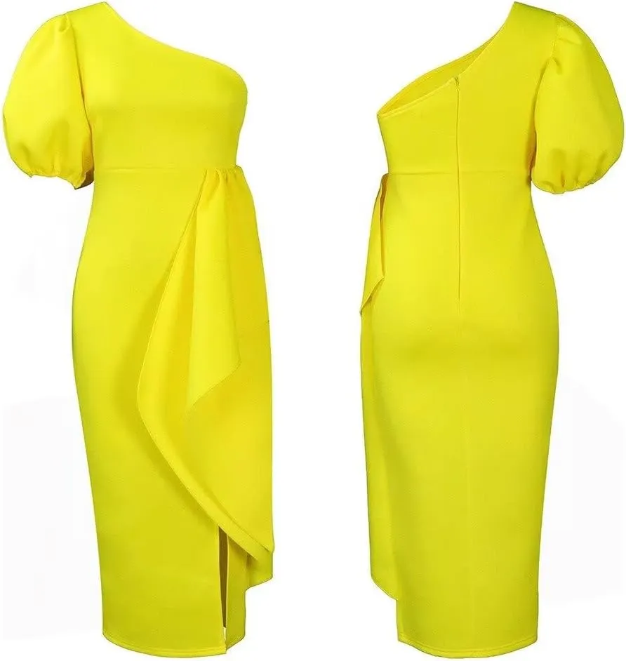 Women's Sexy Sleeveless Off Shoulder Bodycon Formal Party Evening Dress Midi Wedding Guest Dresses Prom Dress