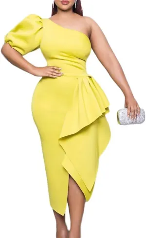 Women's Sexy Sleeveless Off Shoulder Bodycon Formal Party Evening Dress Midi Wedding Guest Dresses Prom Dress