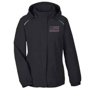 Women's Thin Red Line Firefighter Fleece-lined Windbreaker Jacket