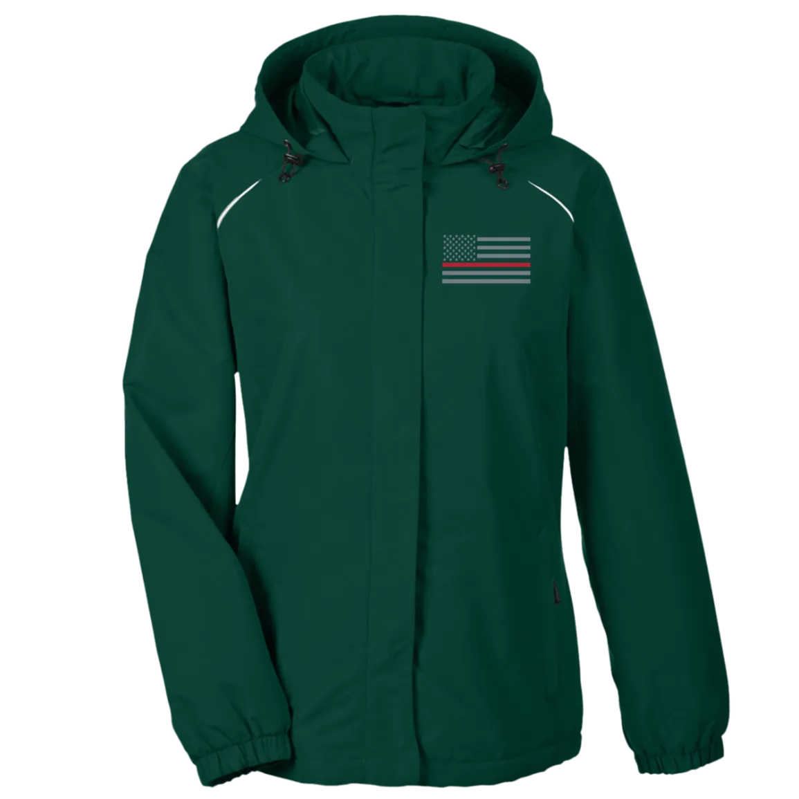 Women's Thin Red Line Firefighter Fleece-lined Windbreaker Jacket