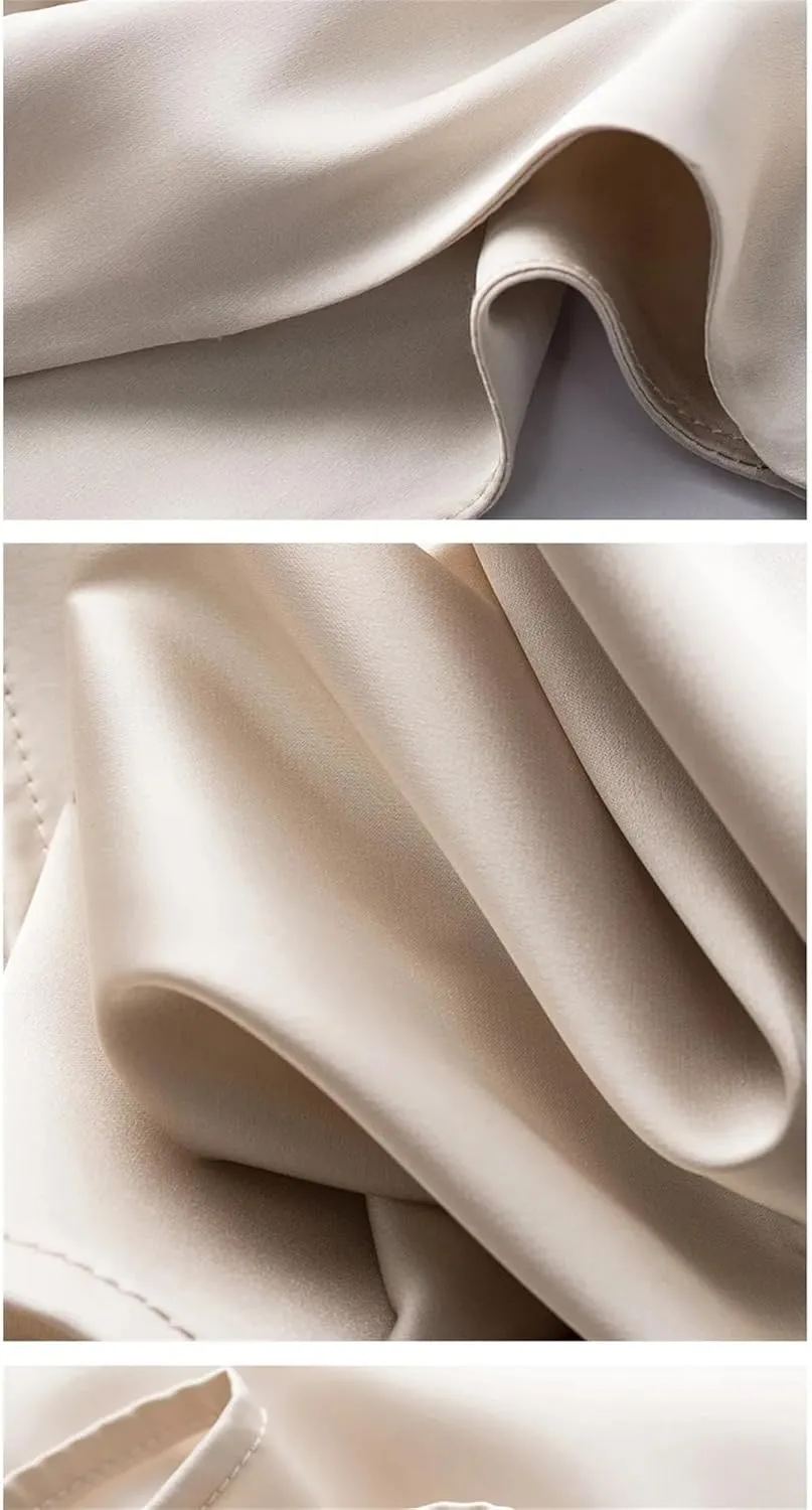 Women's V-Neck Solid Color Casual Simple Base Camisole Satin Classic Plus Size Sleeveless Camisole